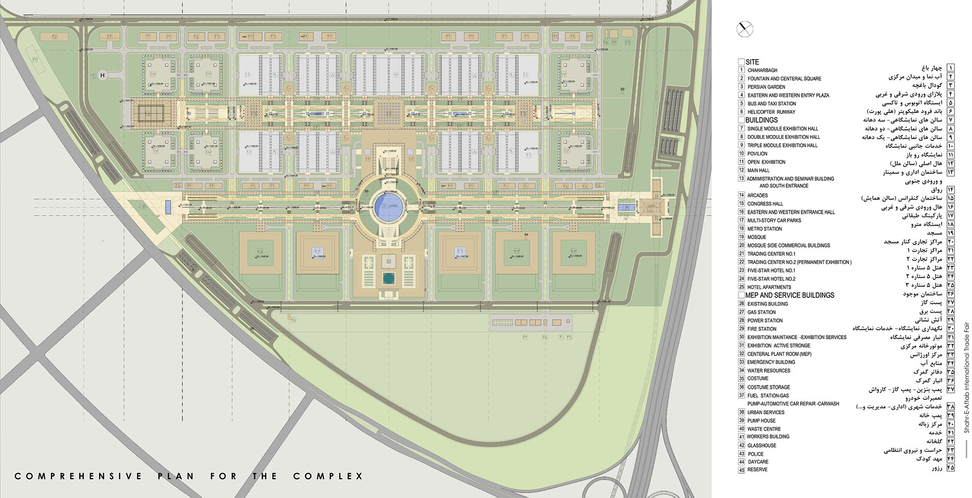 伊朗德黑兰阿夫塔布市国际展览中心丨Pars Navid Architects与德国GMP建筑师事务所合作-41