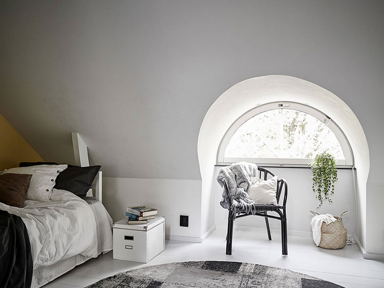 原始墙壁打造的极简北欧阁楼公寓-11