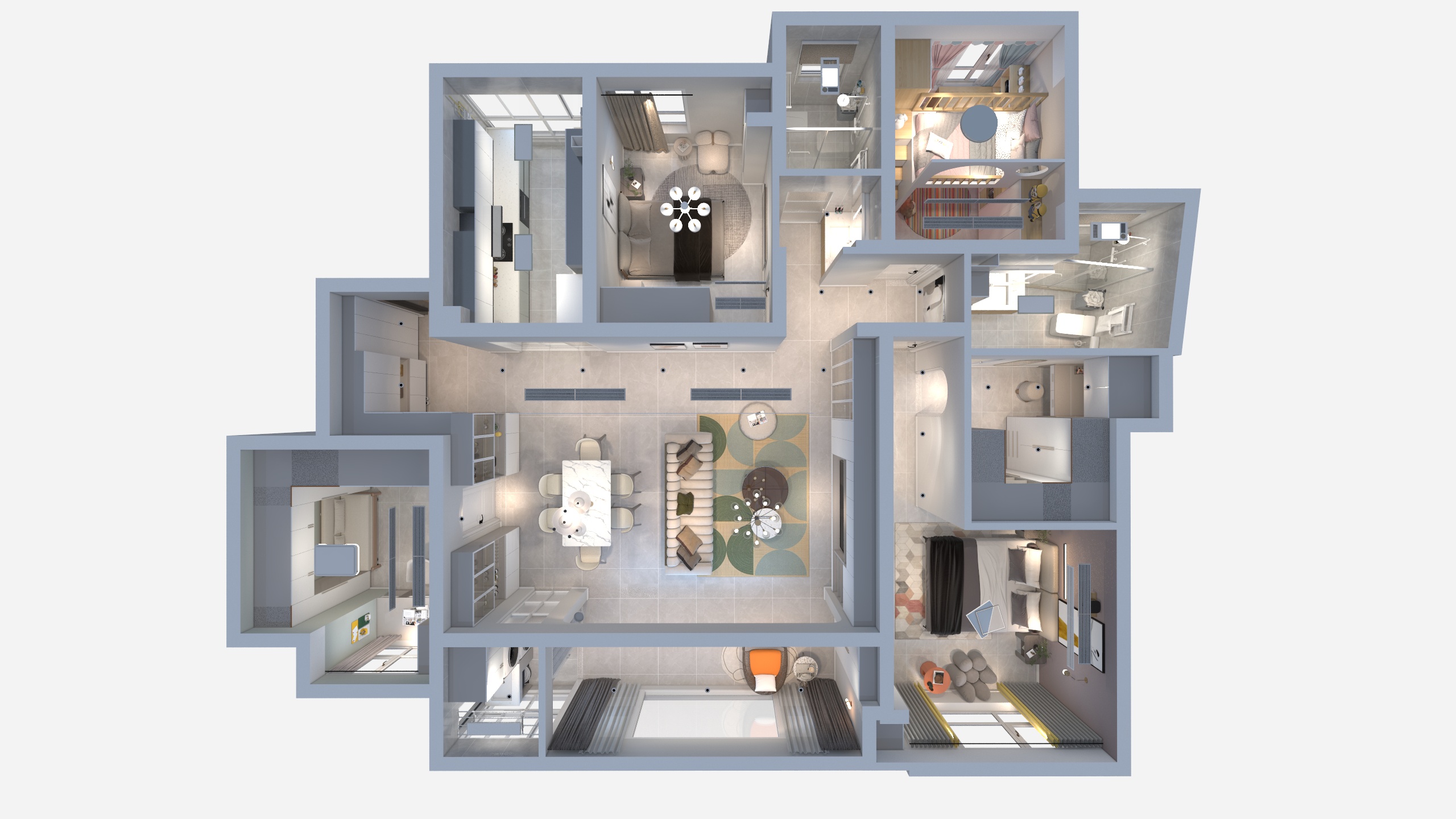 重庆招商雍璟城-璟轩（145平方现代简约四居室）-0