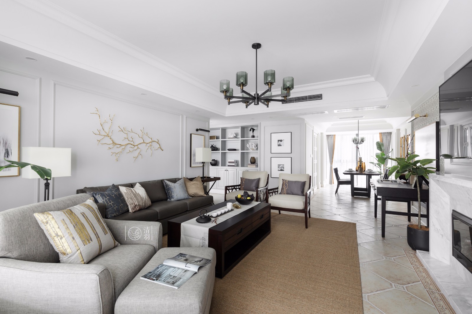 平层丨暗香疏影·成都177㎡美式住宅  清羽设计-44
