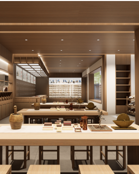 「百草轩」中医文化空间设计｜老校新生，本草传香