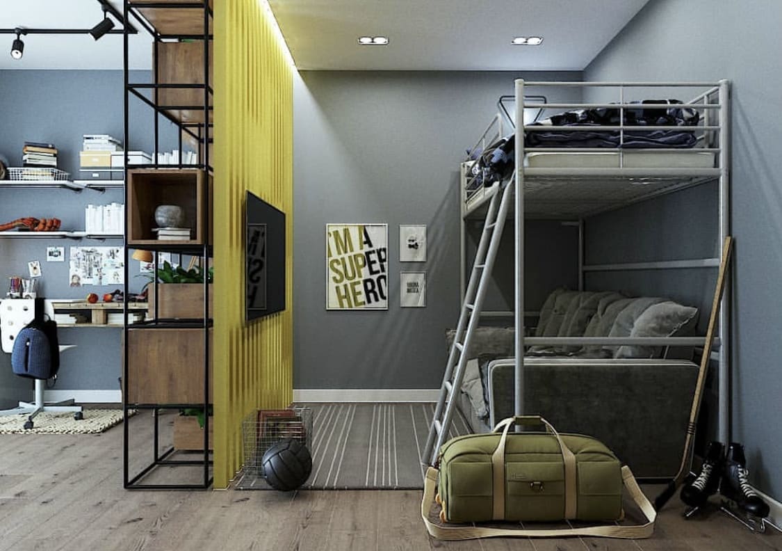 双人男孩卧室室内设计-102