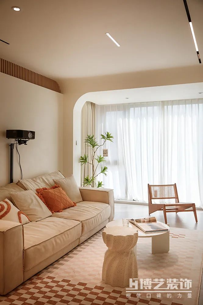 奶油风河畔名邸,春日浪漫居家空间丨博艺装饰-16