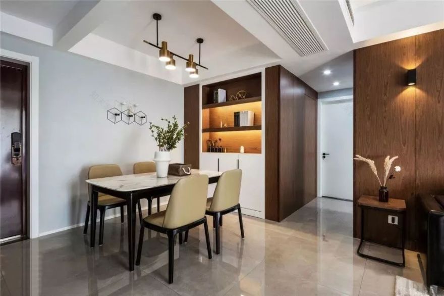 现代简约风三居室,原木大理石打造温馨生活空间-32