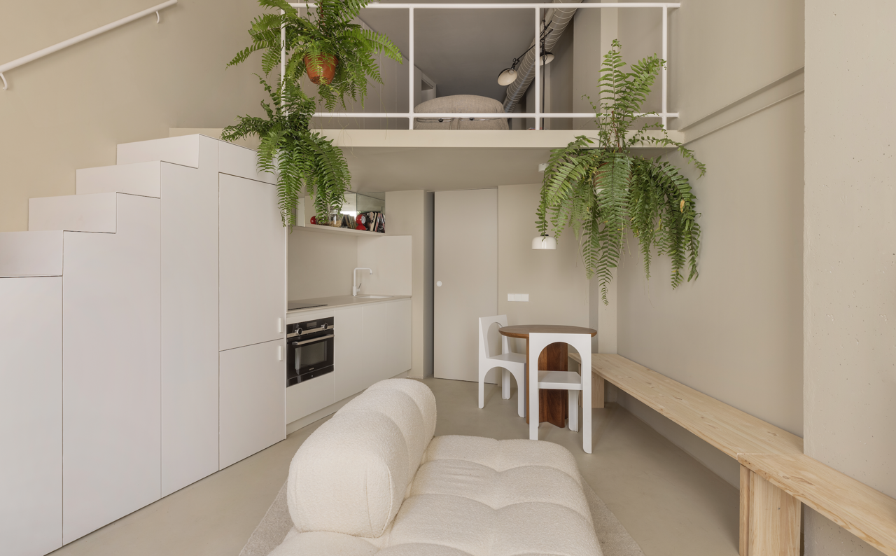 从空置店铺到带花园的街角底层住宅改造丨西班牙巴塞罗那-3