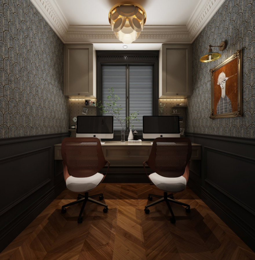 复古美式风室内设计丨居然装饰北四二部-34