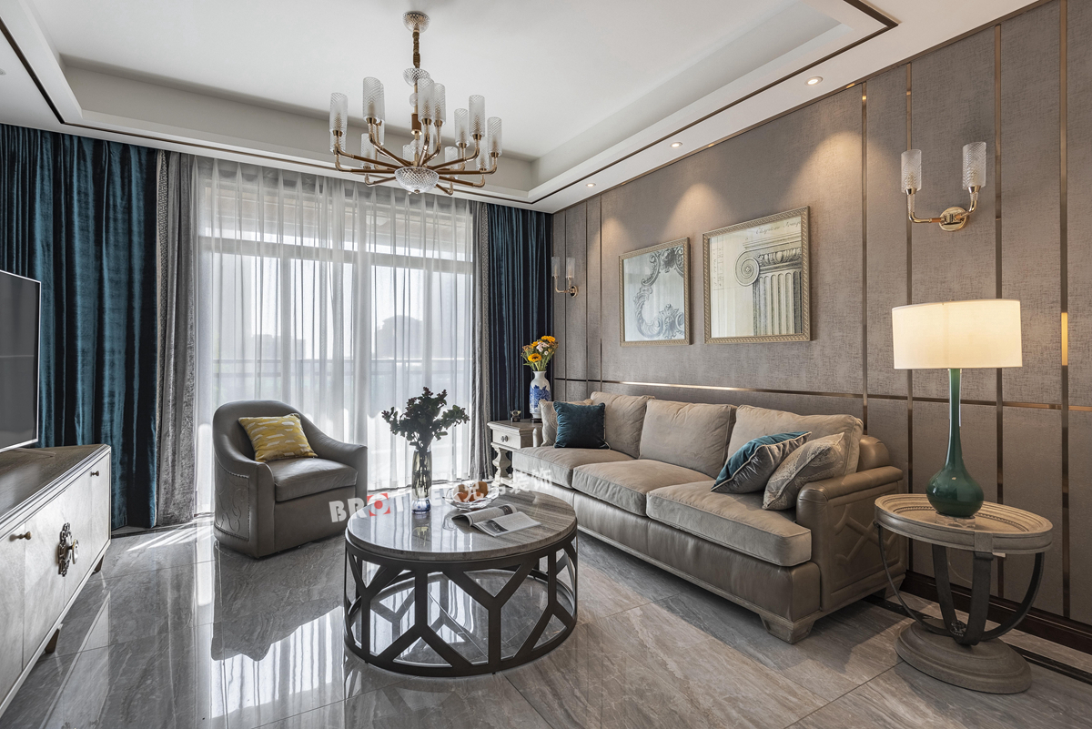 建工依山郡 137㎡美式轻奢装修，唐荣设计师打造舒适生活空间-10