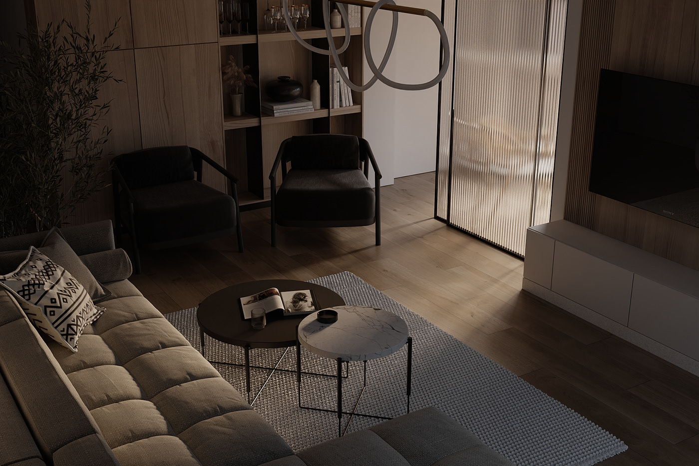 96.61㎡简约风公寓设计 回归家的质朴与纯粹            
            -12