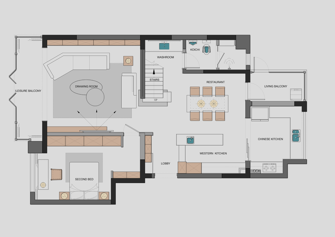 枫丹新里240㎡叠墅设计丨方平米设计-25