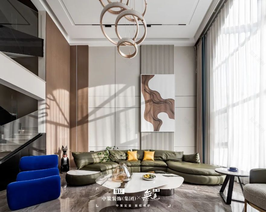 别墅大宅的挑空设计丨中策装饰-42