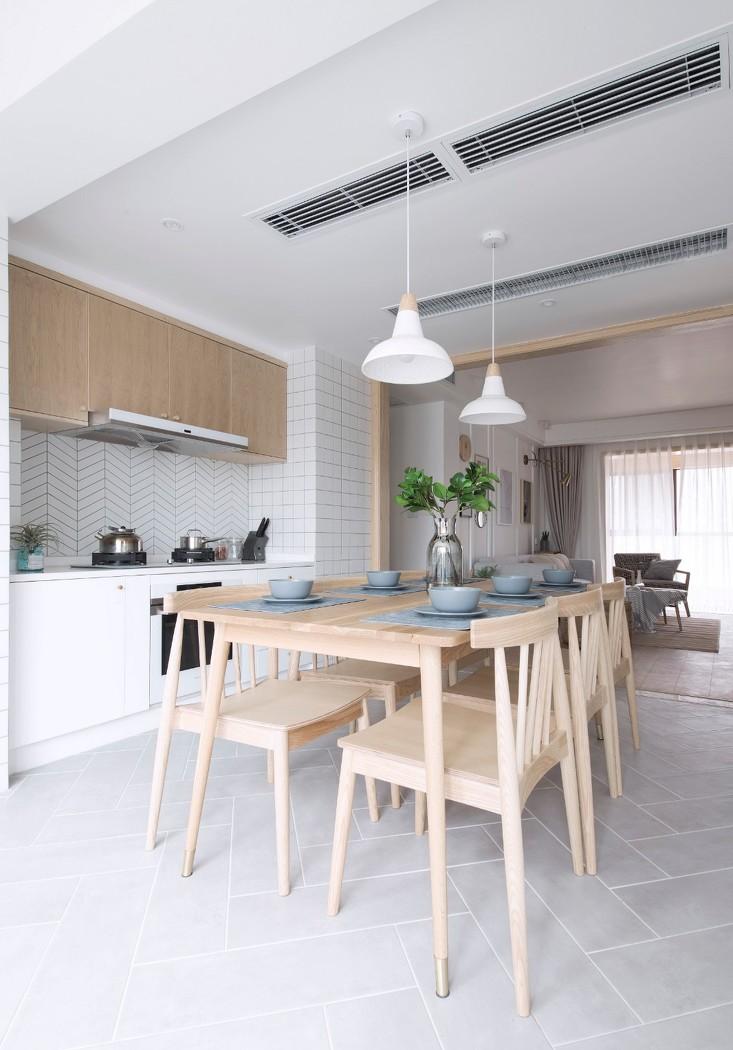 117㎡日北欧风二胎家庭住宅,餐厨空间扩大,儿童房增设高低床-12