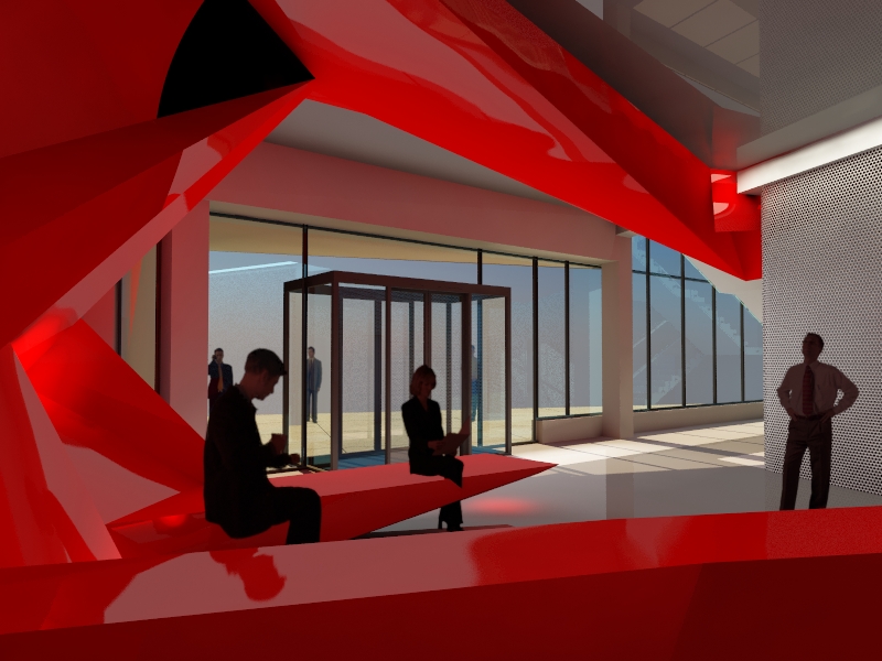 The interiors of the office center Red rose Alexandra Fedorova-4