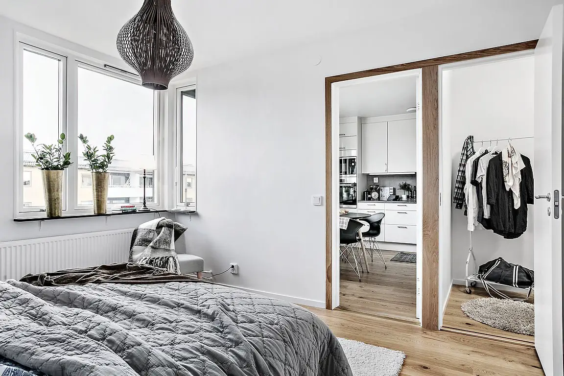 灰蓝调的宁静空间 | Scandinave 风格一居室设计-14