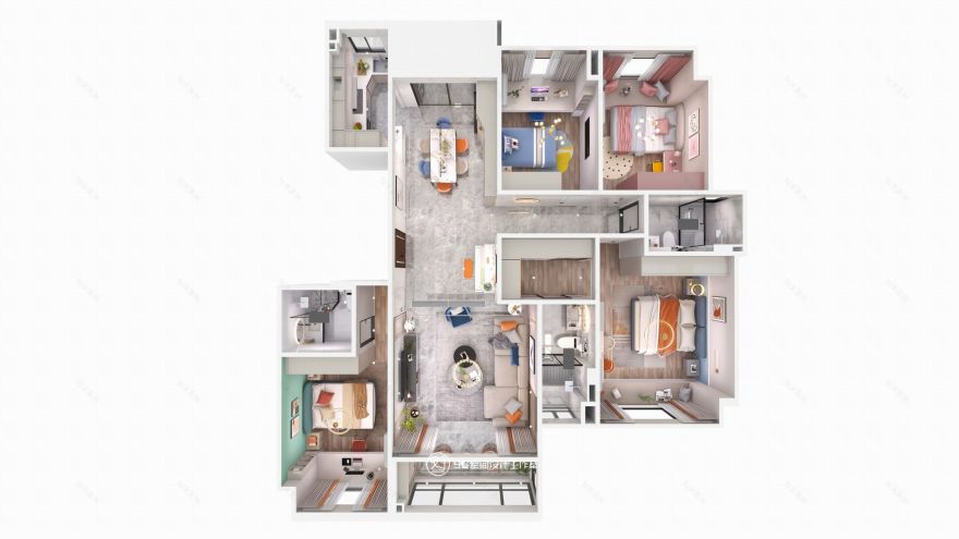 135㎡现代简约开放式餐厨设计-51