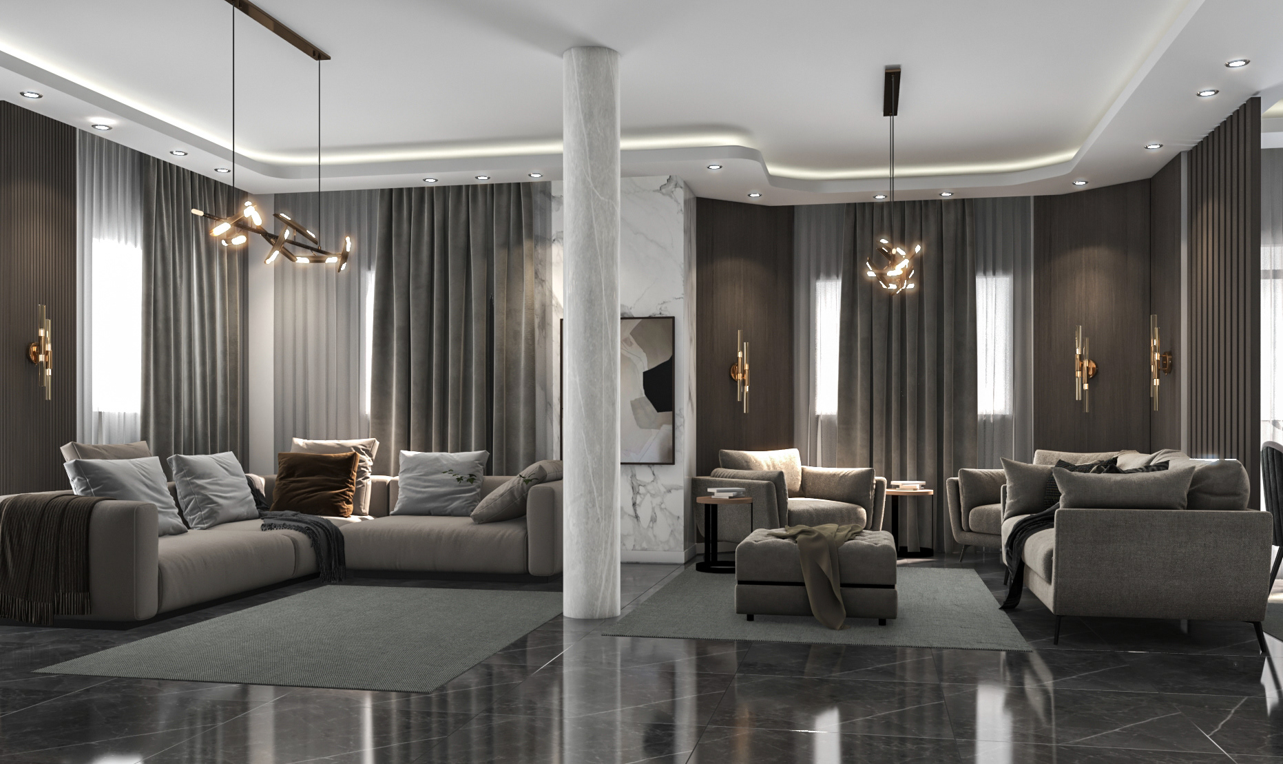 现代接待和用餐空间设计丨AHMED SEDIK-7