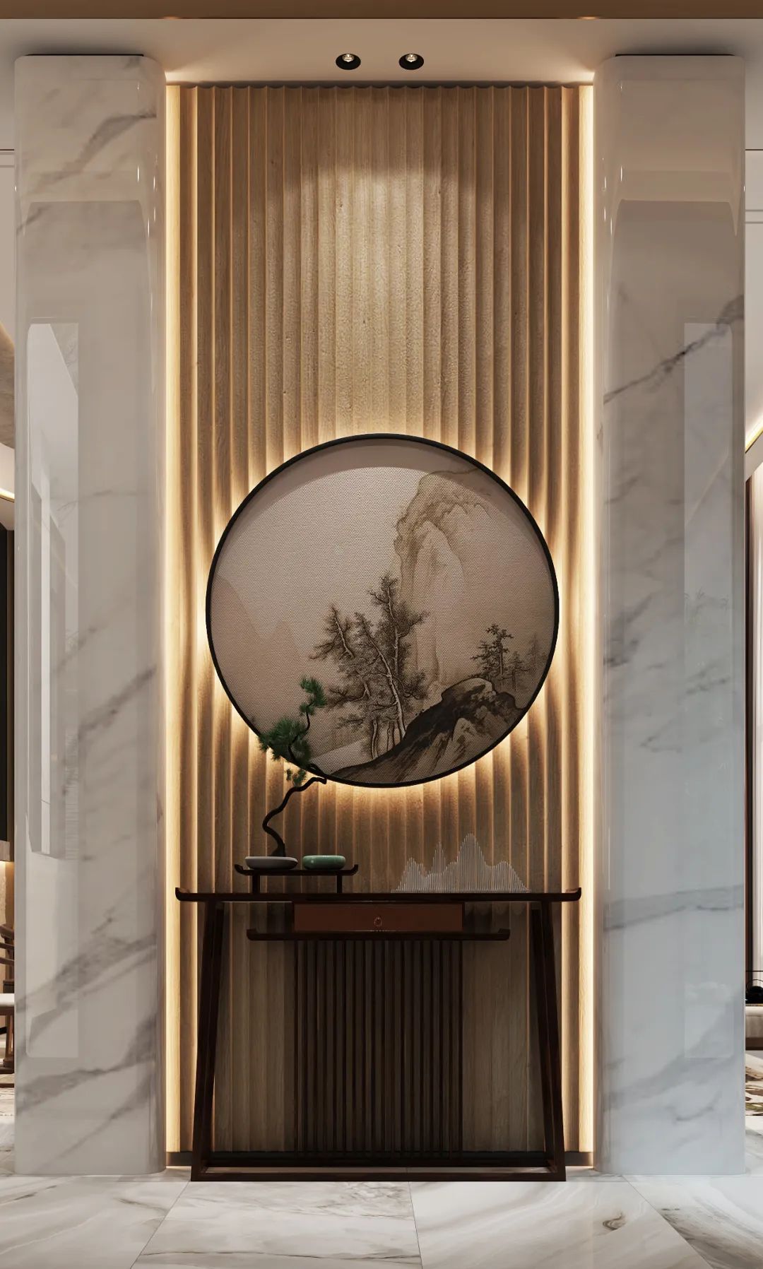 立于当下 静守自然 · 广州某别墅现代轻奢新中式设计丨中国广州丨广州W设计-0