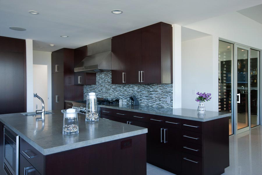 加州恩西诺山现代住宅，180 度圣费尔南多河谷盆地景观-13