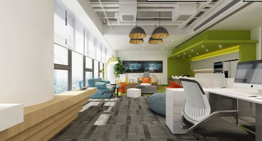 缤纷几何 | 活力办公空间的创意设计-17