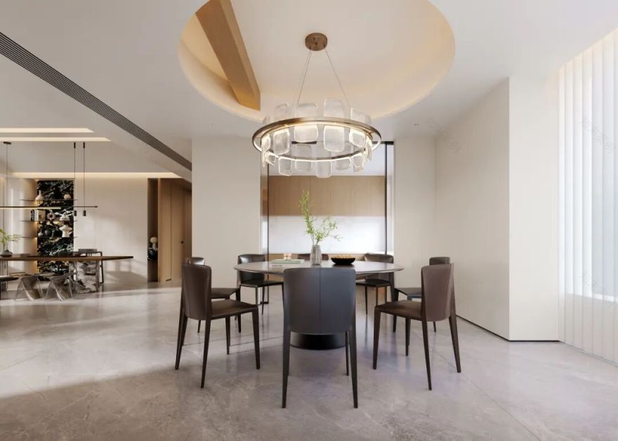 268㎡现代简约丨湖山一品丨中国湖南丨纵向·空间设计-12