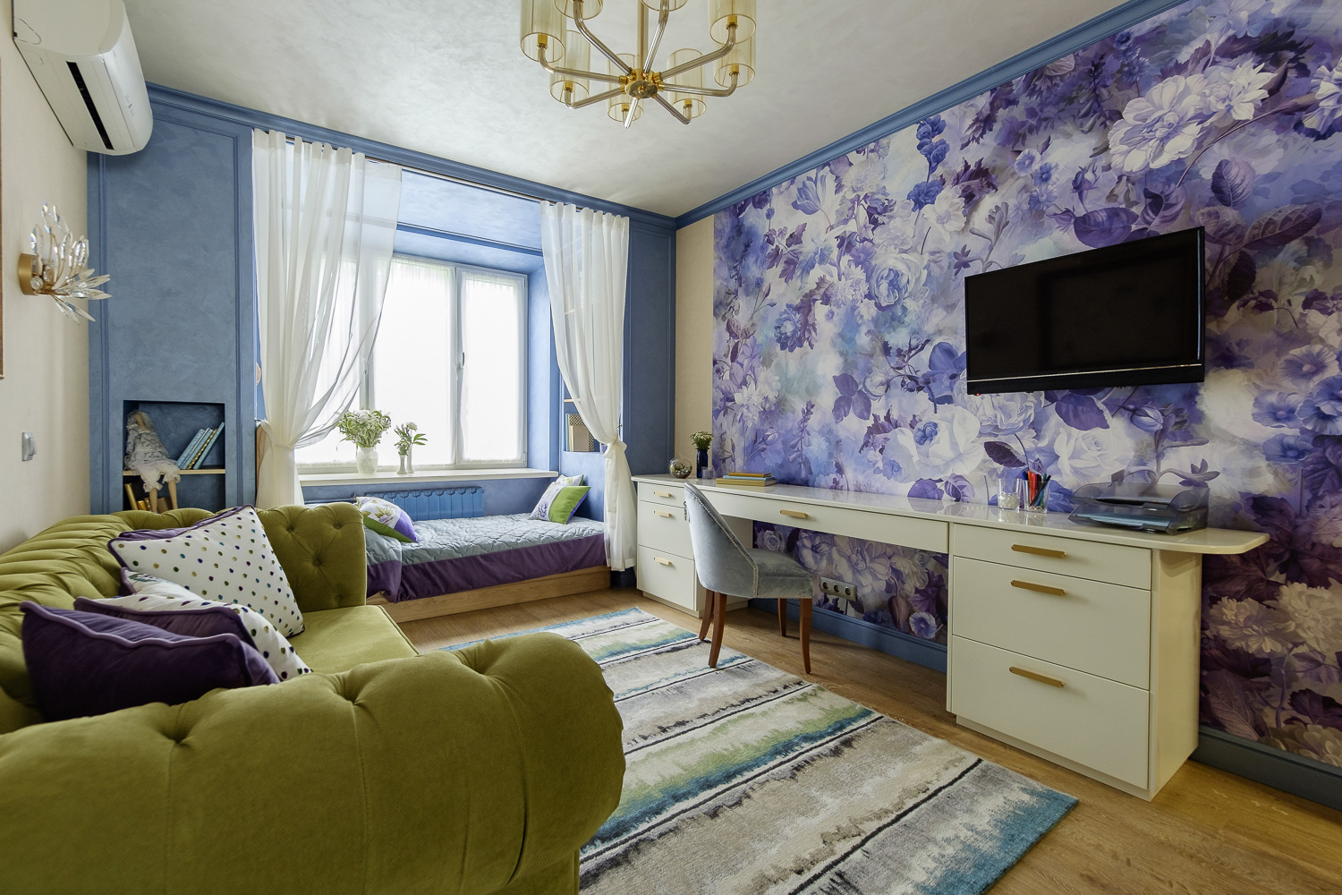 为叶莲娜·沃罗比约娃女儿设计的儿童房丨俄罗斯莫斯科丨Надежда Кузина（娜杰日达·库济娜）-18