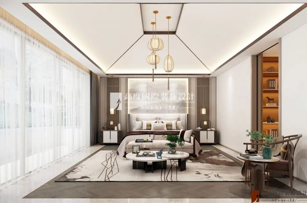 新中式世茂龙湾国风设计，原木演绎森情余生-49