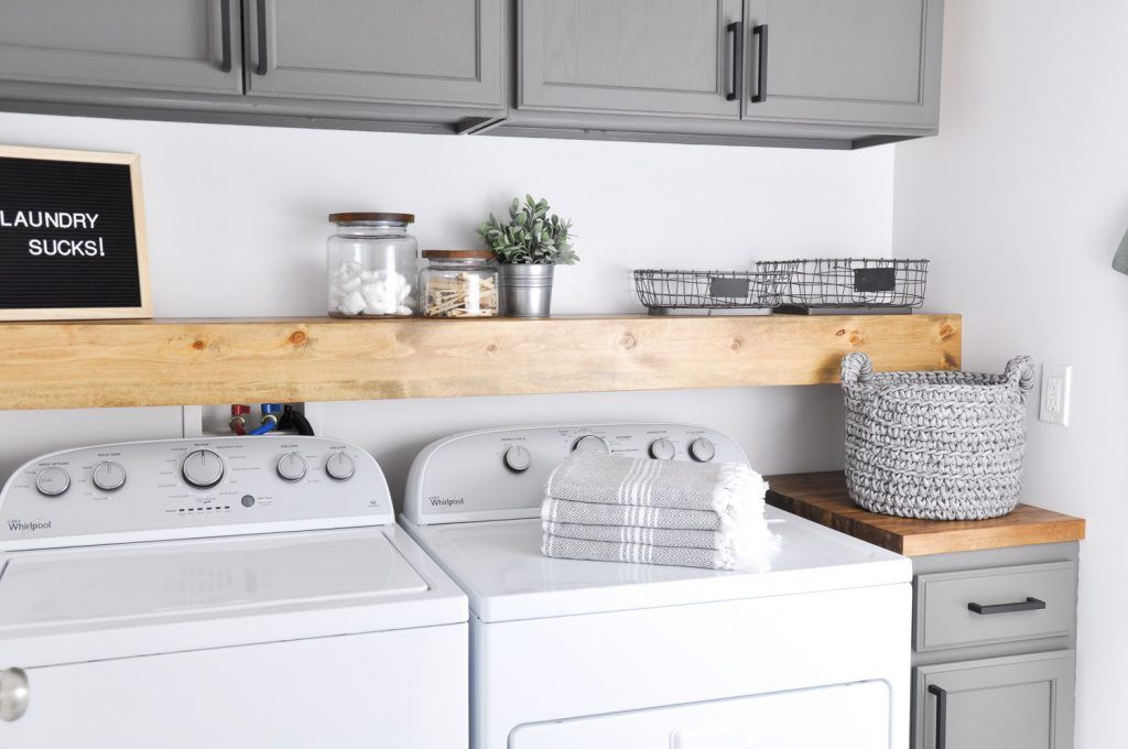 Stylish Ways To Take Full Advantage Of Your Laundry Shelves-4