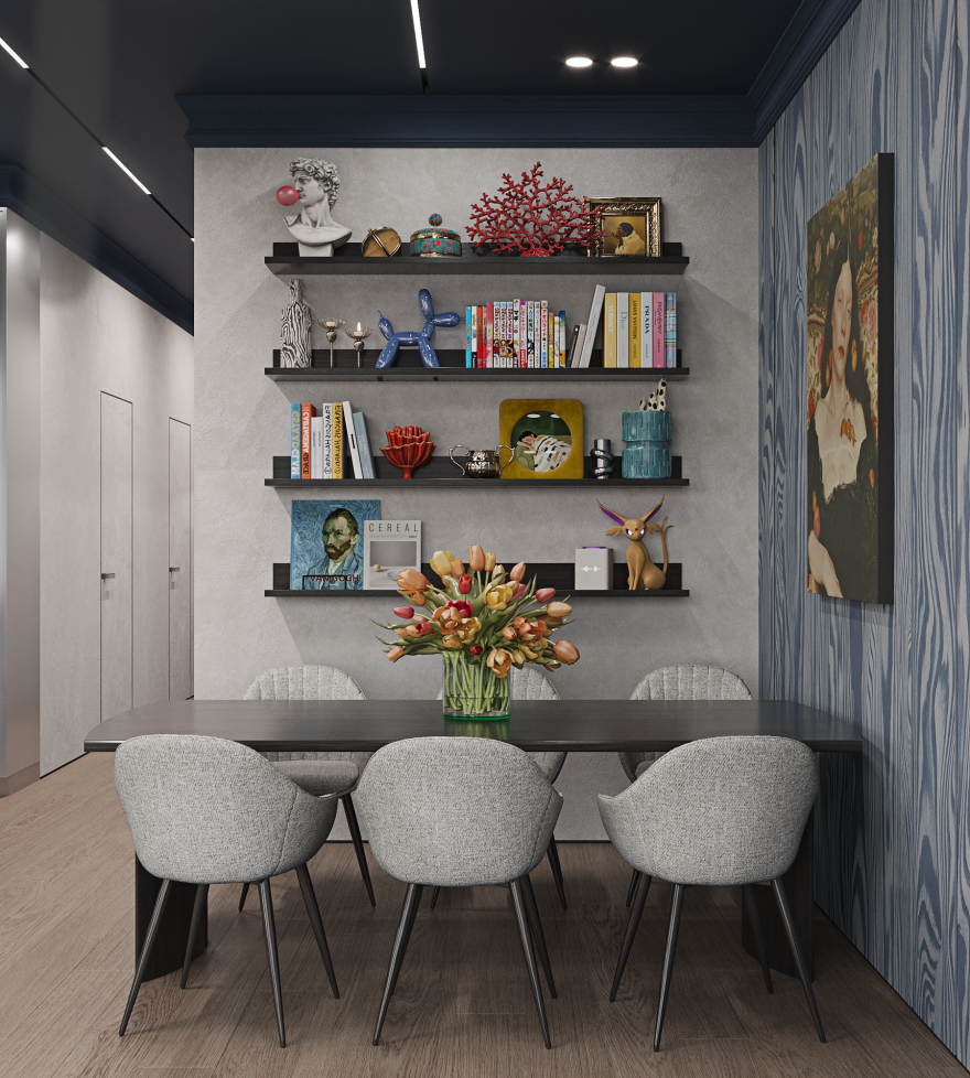 厨房 起居空间 · 公寓丨Alisa Ostapnko-11