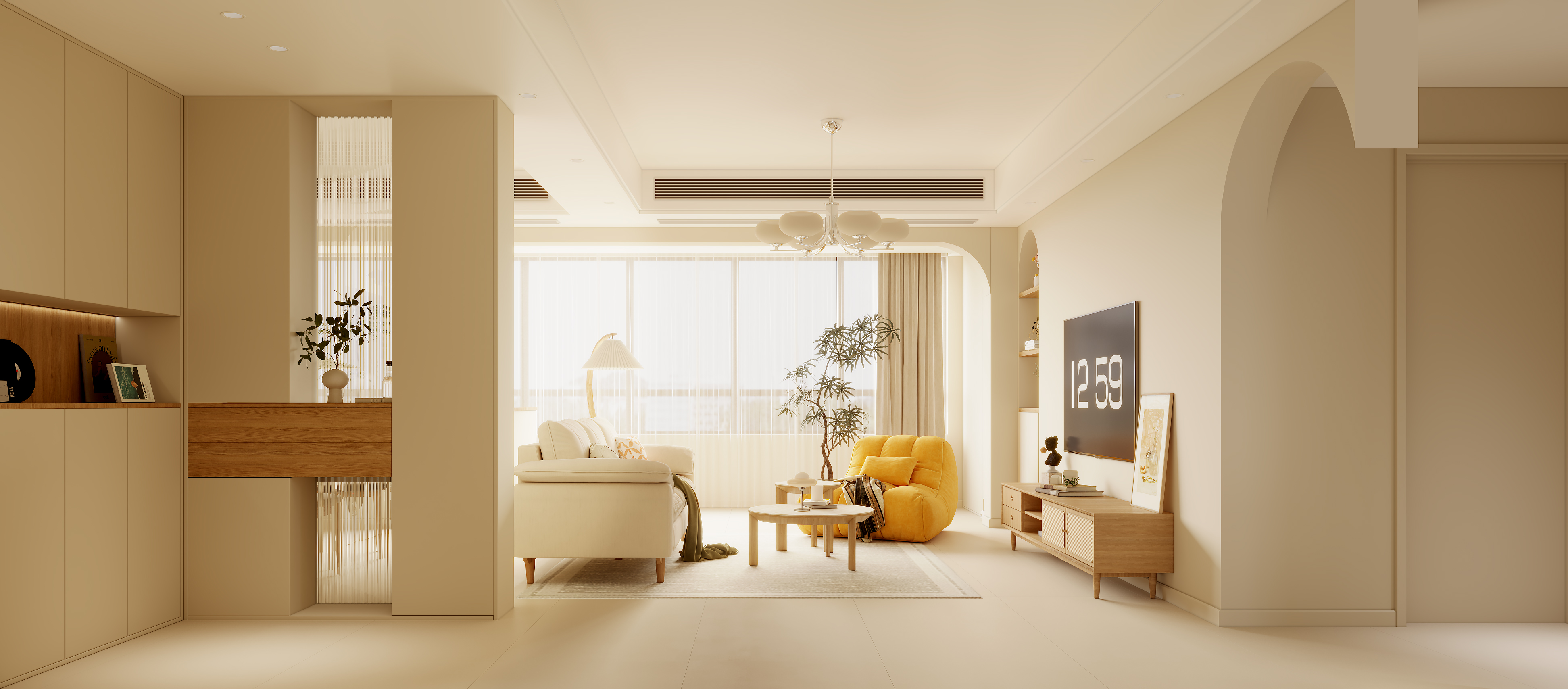 暖色原木风空间-3