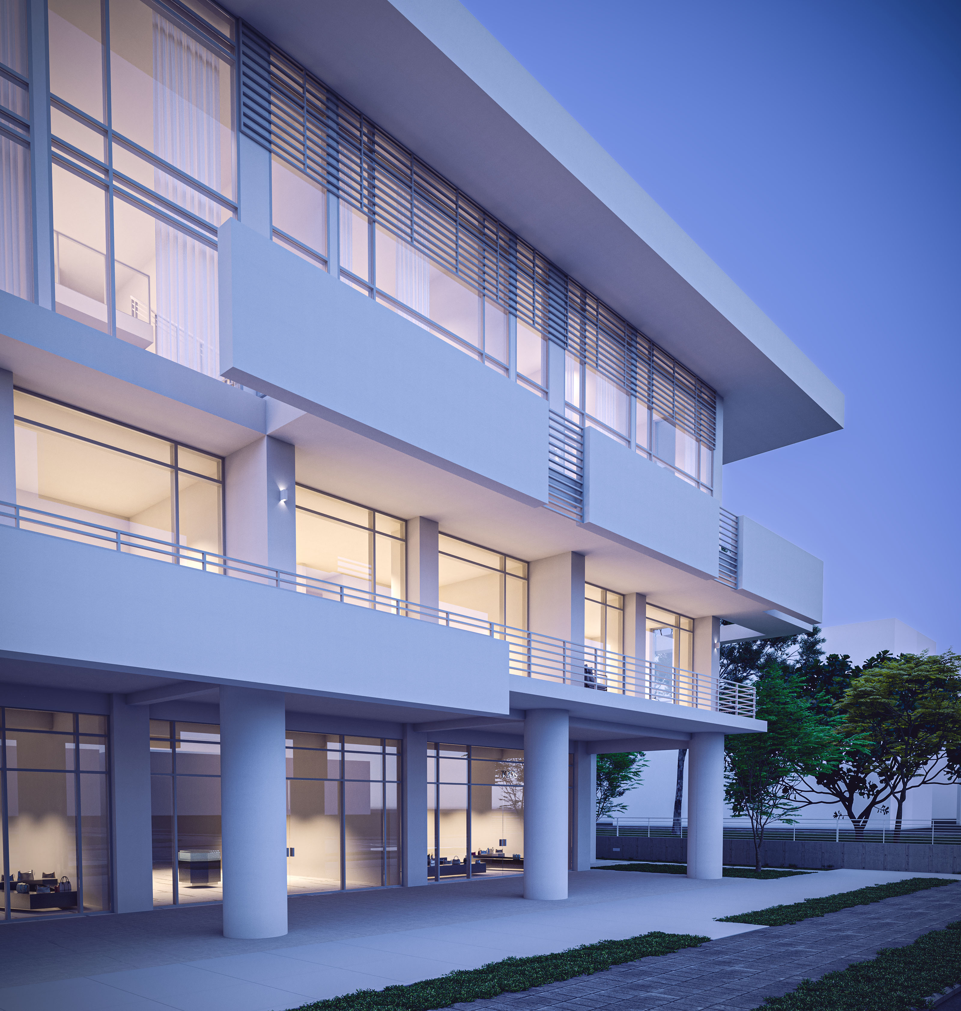 Ofis+loft daire çalışması’’Richard Meier’’-4