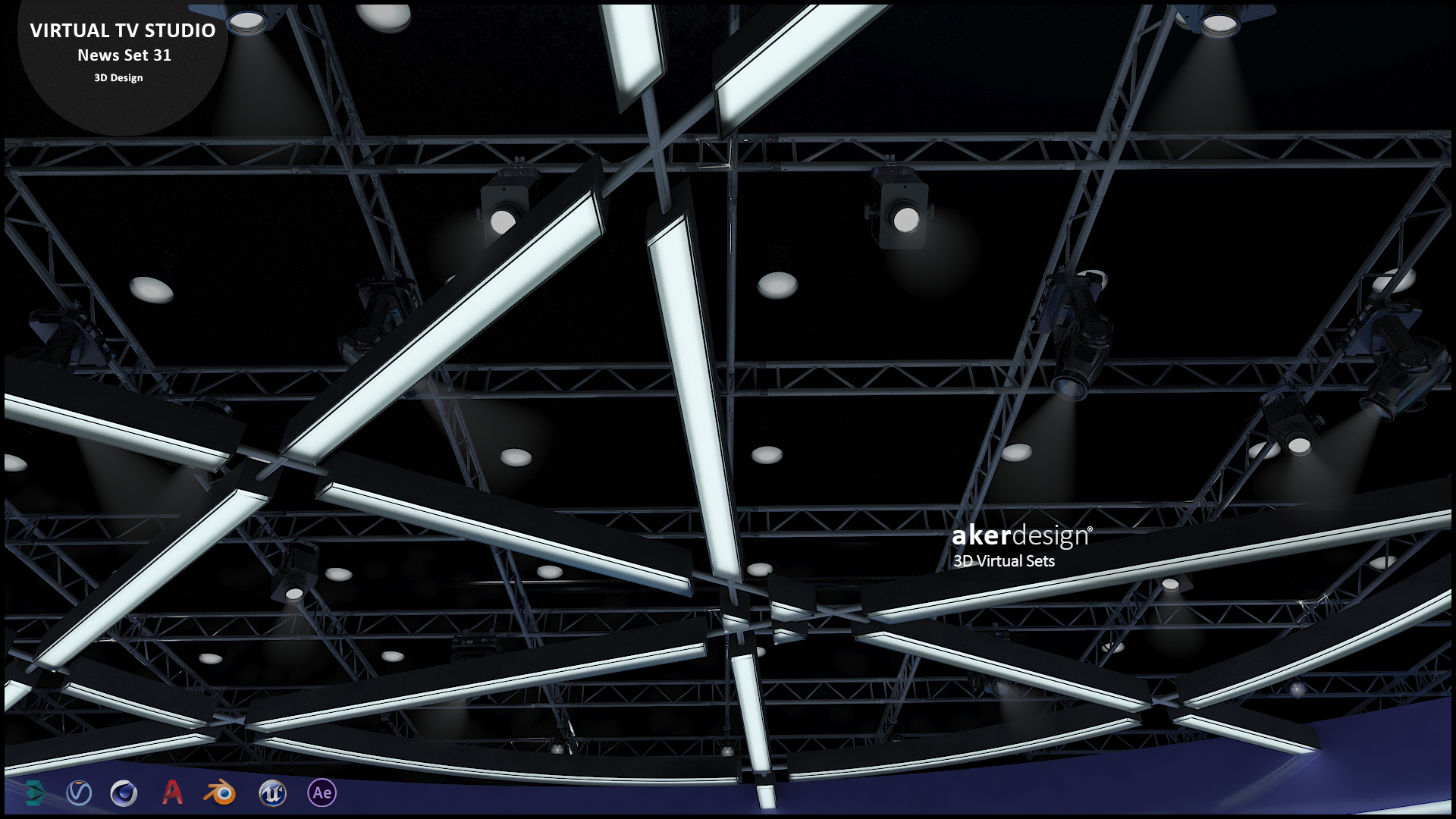 虚拟电视演播室新闻场景 1-23