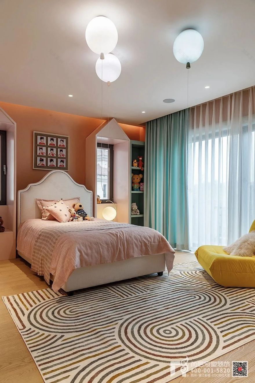 复古混搭浪漫别墅丨杭州尚层装饰-73