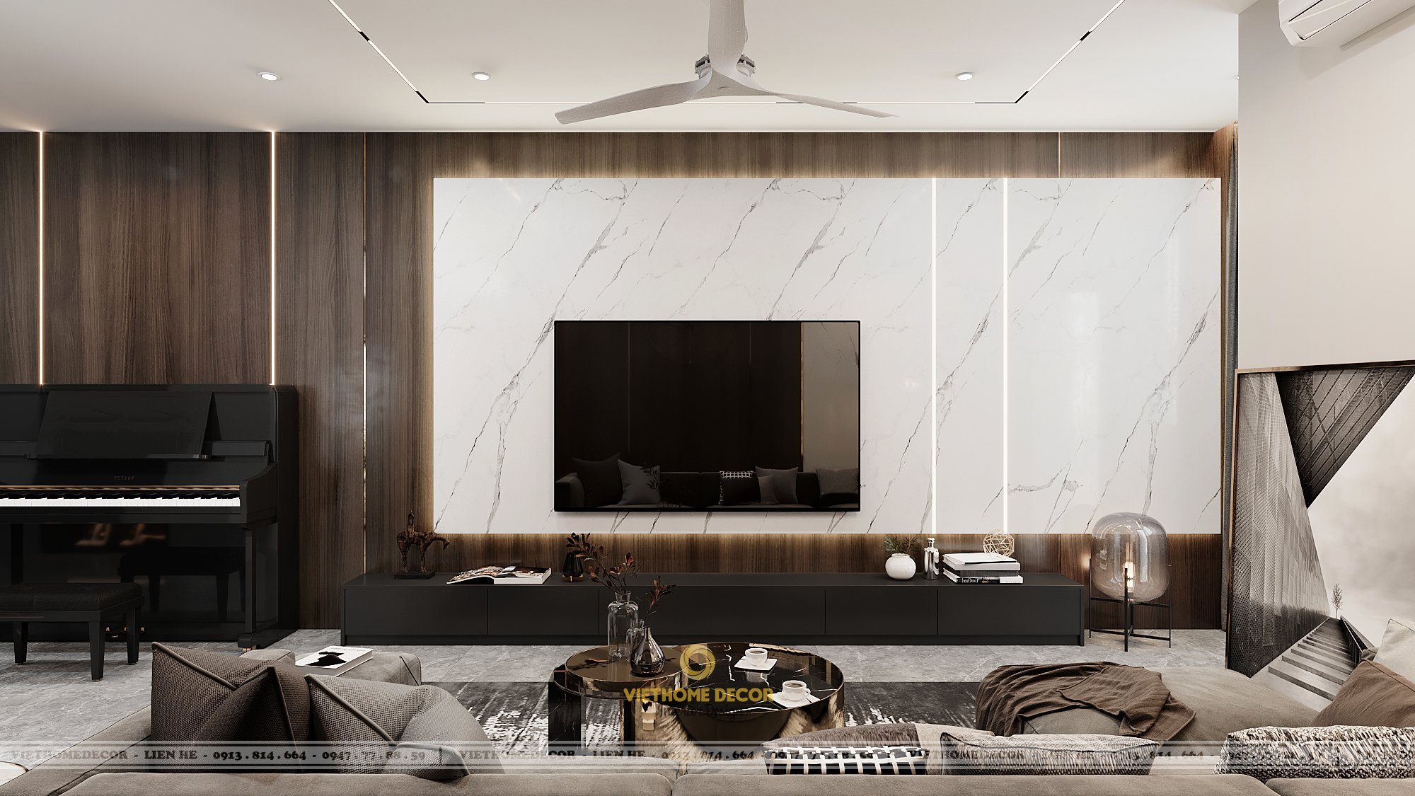 Trung Yên Plaza高档公寓室内装修丨越南河内丨Viet Home Decor-7