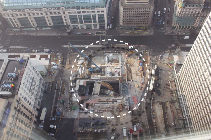 布鲁塞尔罗吉尔广场雨棚建设项目丨比利时-9