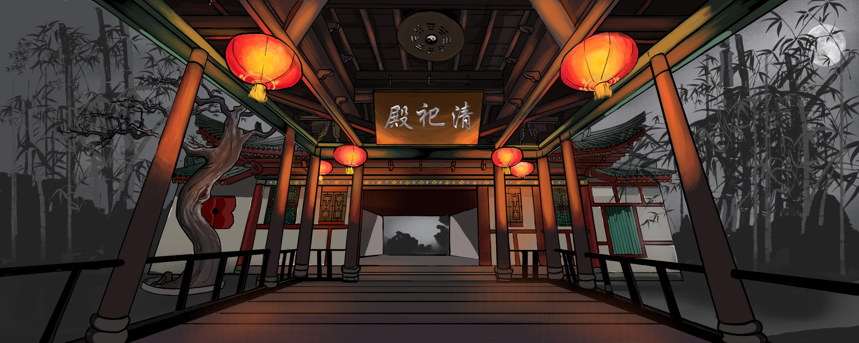 茶社空间设计 | 两点透视与马克笔的完美结合-19