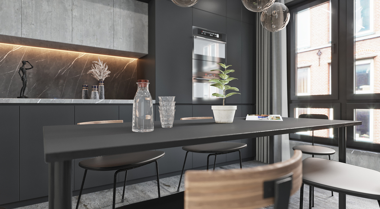 现代暗黑系空间设计 | 刚柔并济的隐秘魅力-6