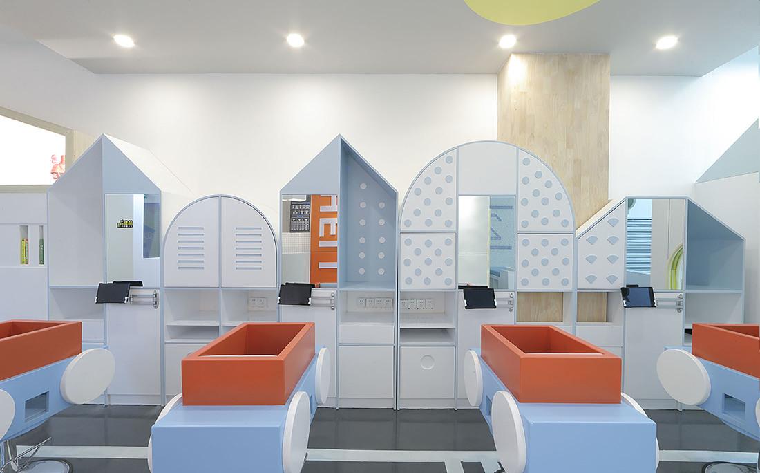 斑马线儿童理发品牌终端空间设计-28