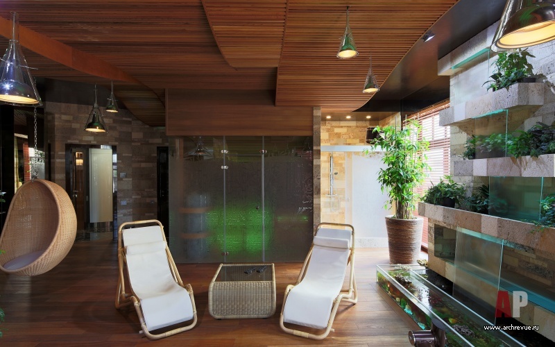 有瀑布和LED照明的豪华公寓室内设计丨Макушев Сергей,Серебряная Мария-47