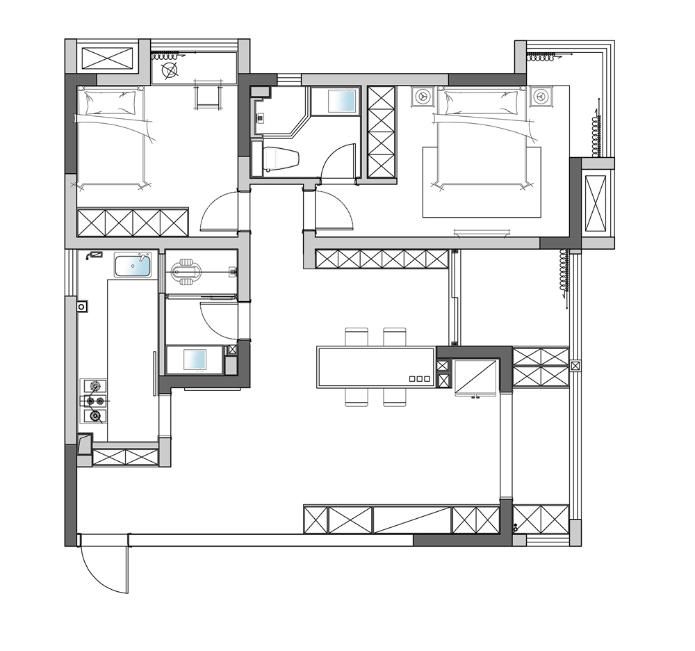无客厅设计,打造空间多元化丨中国重庆丨重庆俏业家装饰-17