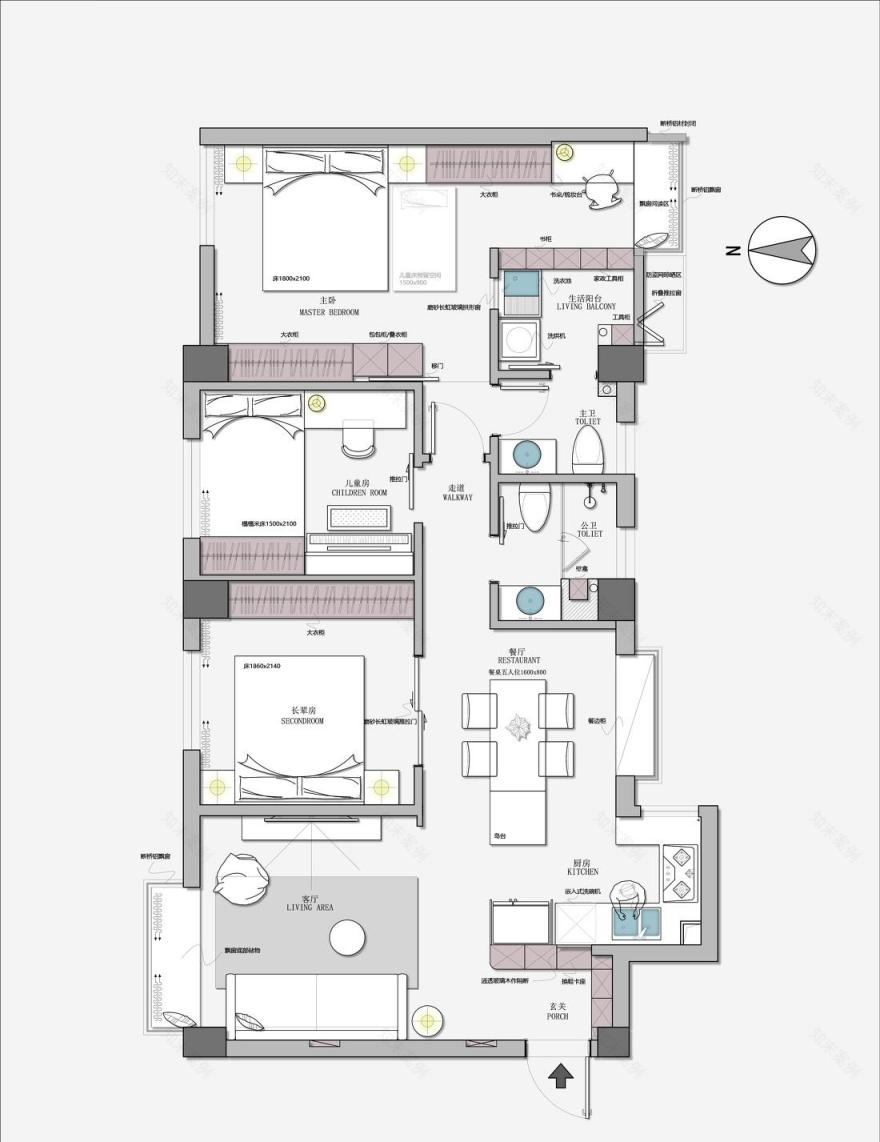 奶白色复古风家居设计丨中国厦门-14