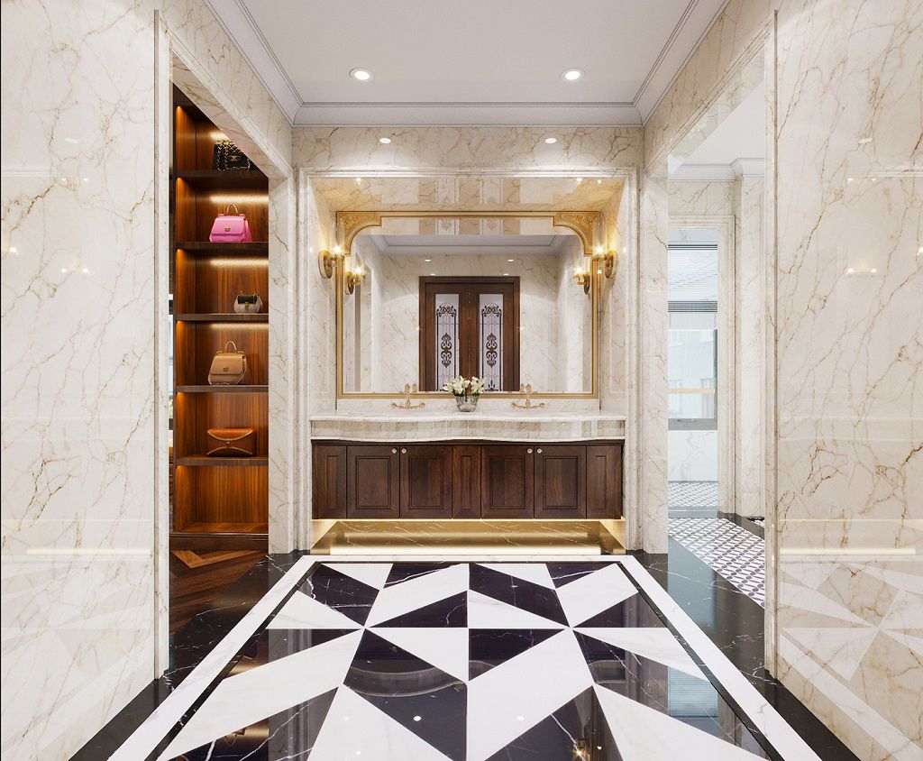 3层新古典9米门面独栋别墅设计丨越南丨Kiến Trúc Nhà Việt Phong Thuỷ-46