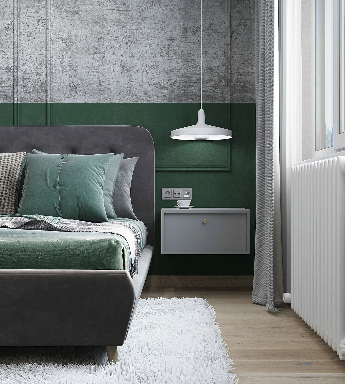 夏日清凉的清新冷色系室内设计-14