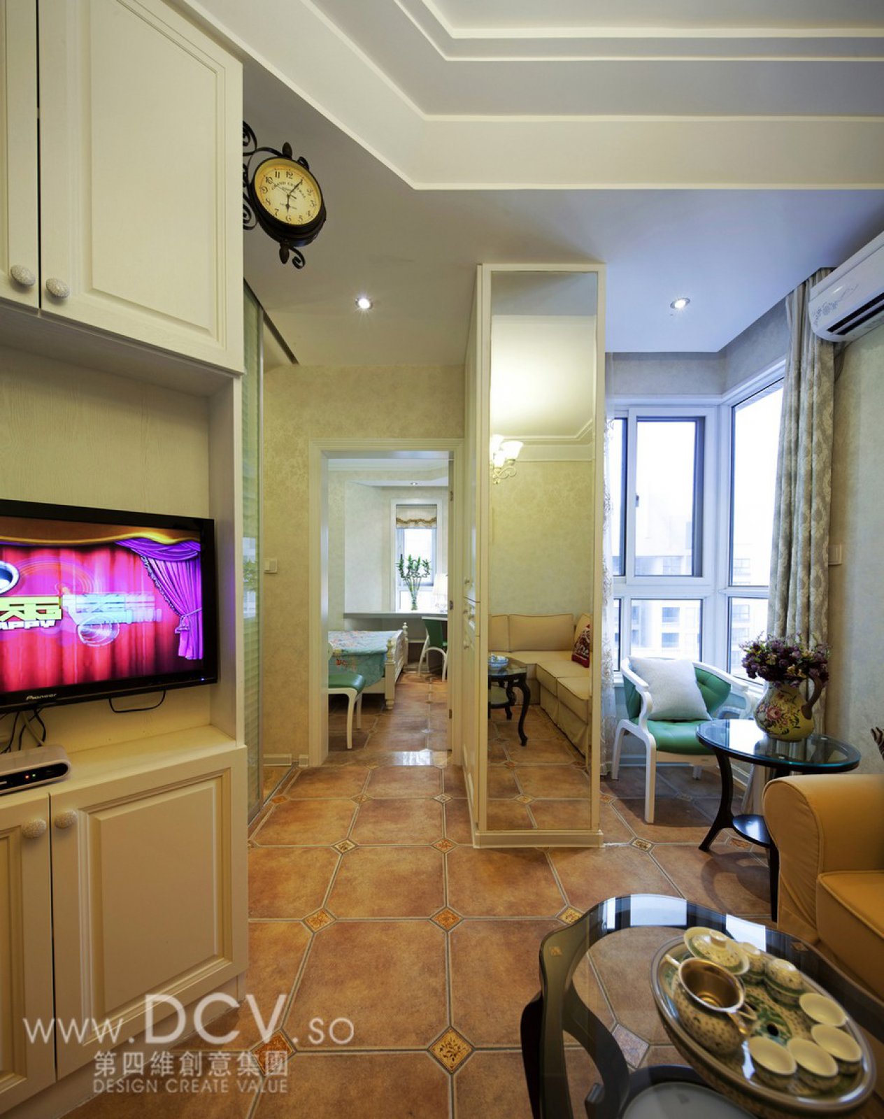 50㎡魏玛公馆高端小户型住宅功能室内设计  DCV第四维创意集团-4