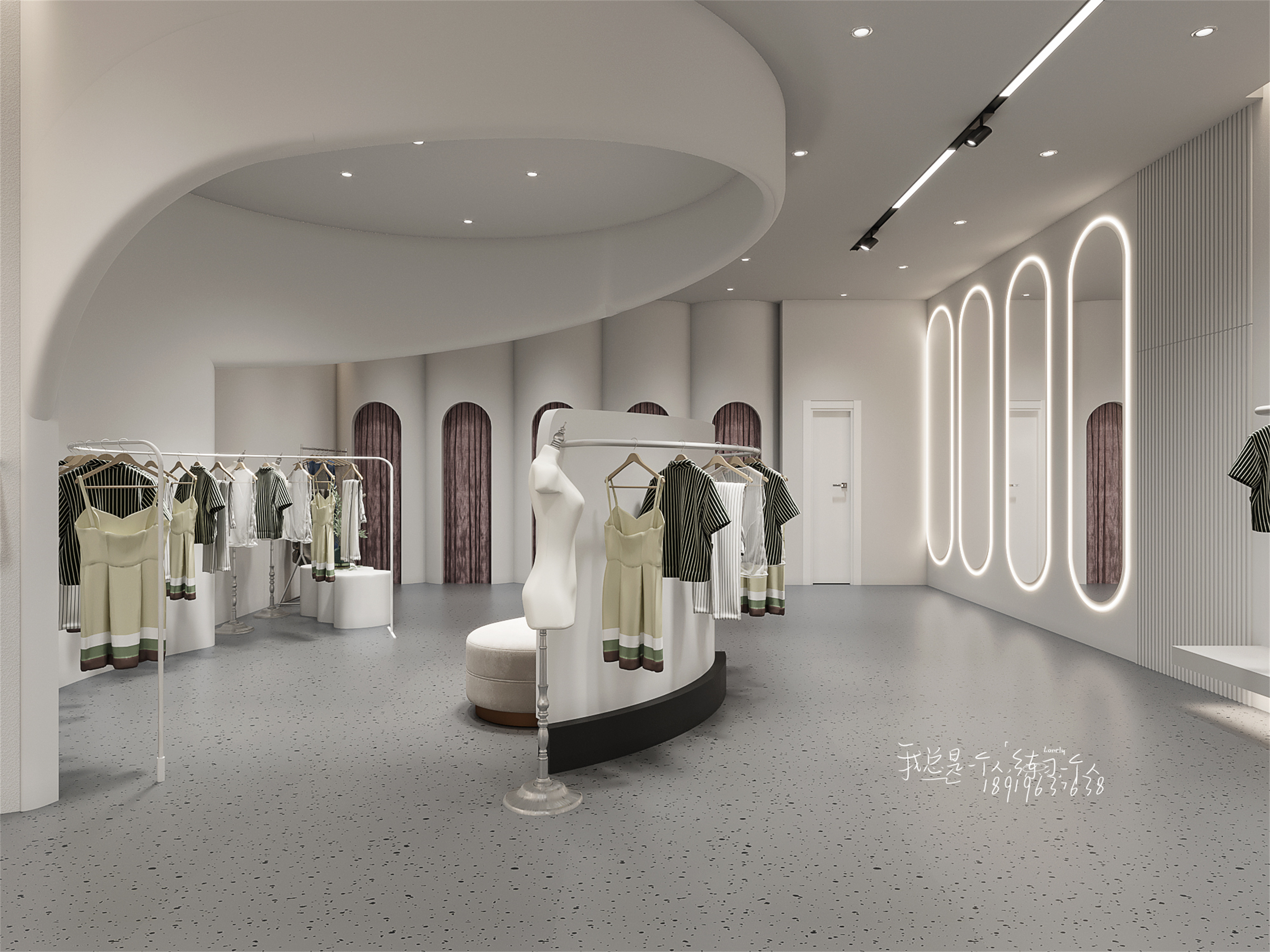 极简现代服装店设计-7