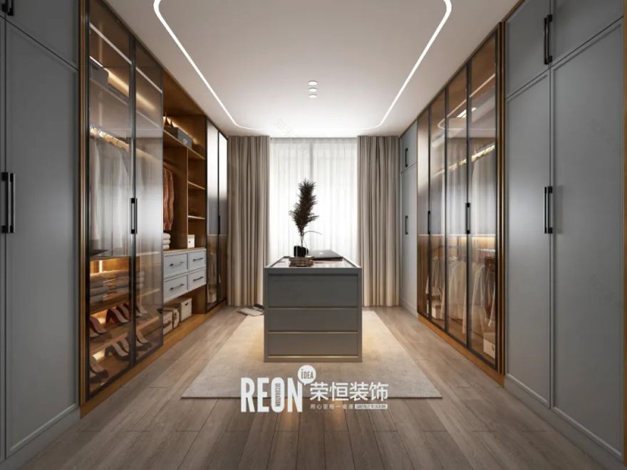 荣恒装饰 | 富力·湖州壹号 300㎡ 美式轻奢【破晓】-34