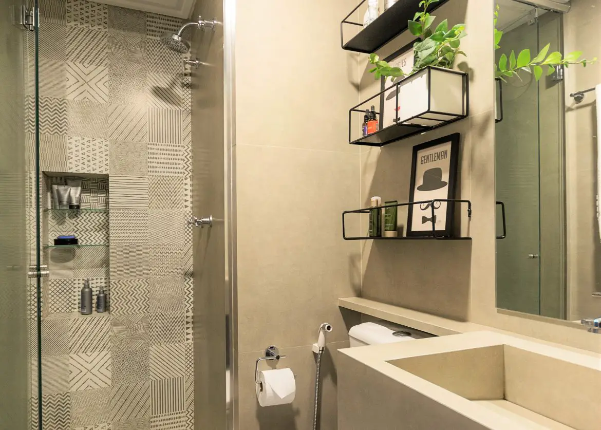 巴西 34m2 时尚简约工作室，色彩鲜明分区巧妙-11