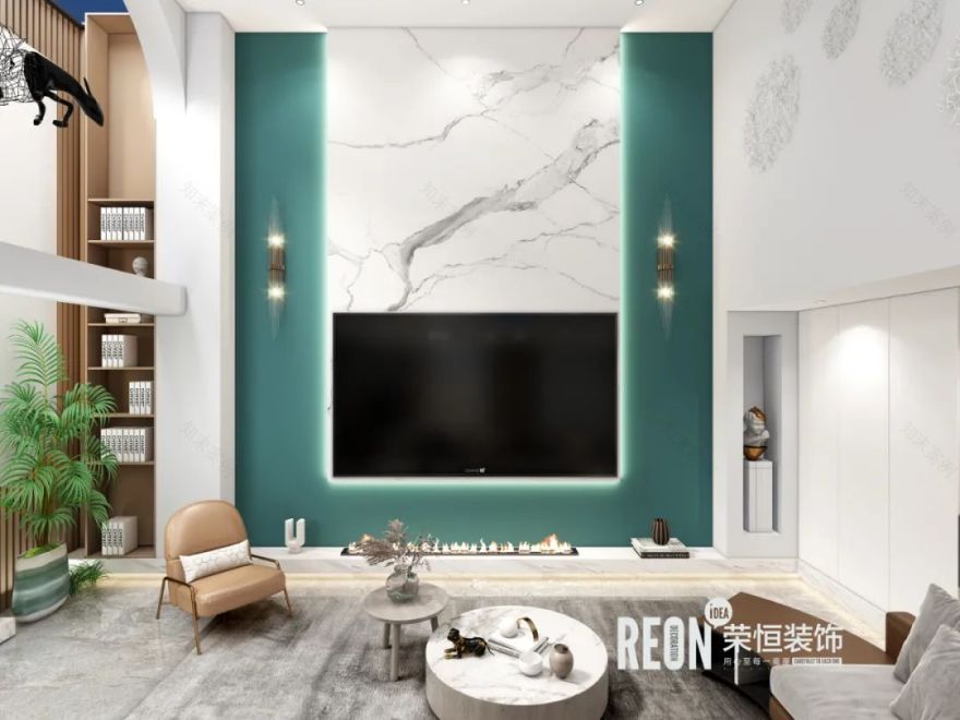 荣恒装饰 | 富力·湖州壹号 300㎡ 美式轻奢【破晓】-6