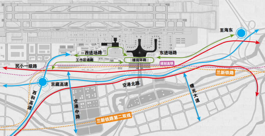 中华水塔三江溯源|中建西北院主持设计的西宁曹家堡国际机场三期扩建工程T3航站楼及综合交通中心项目正式落成投运-22