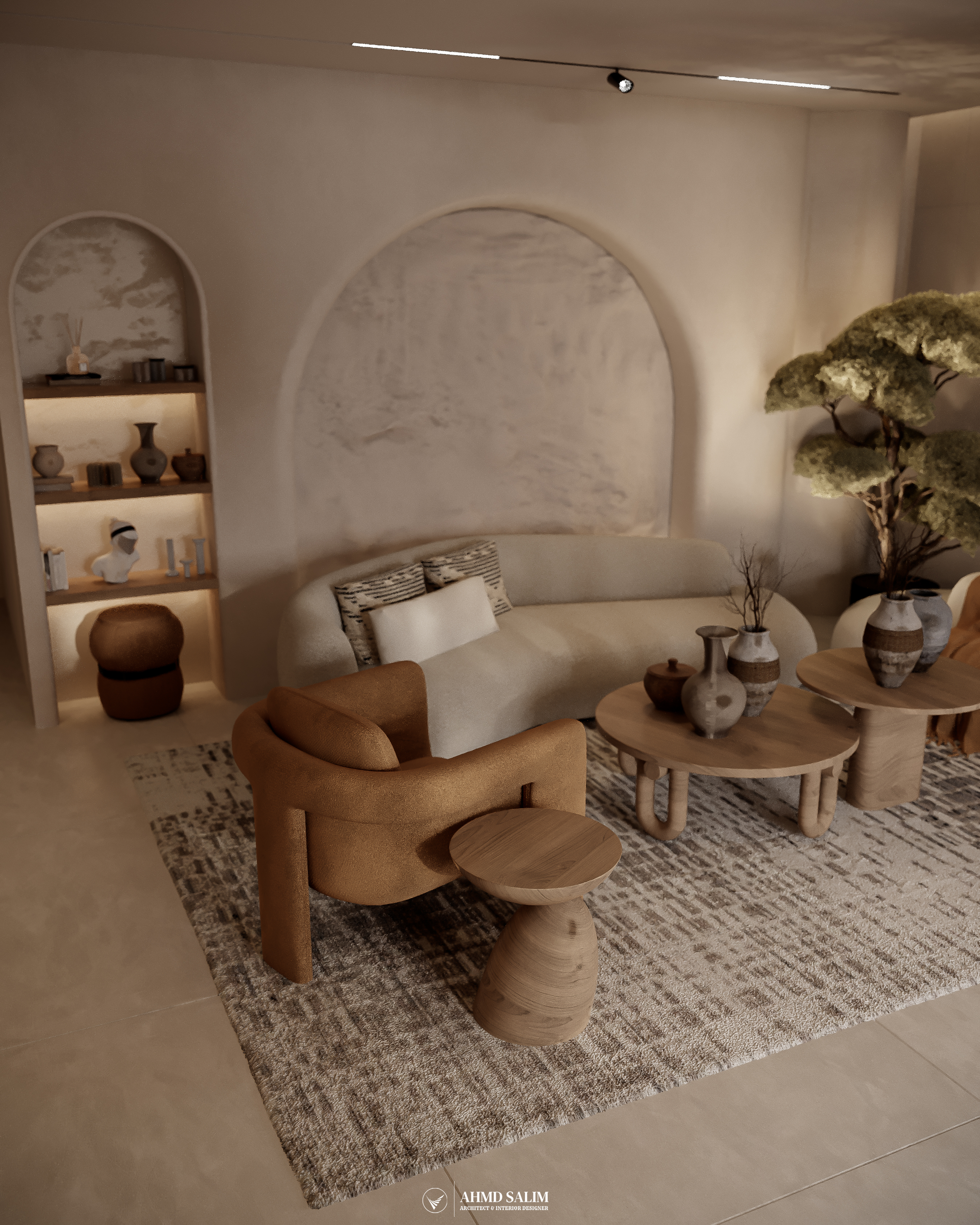 JAPANDI  CONTEMPORARY 接待与用餐空间设计丨@ahmd.salim.designs-14