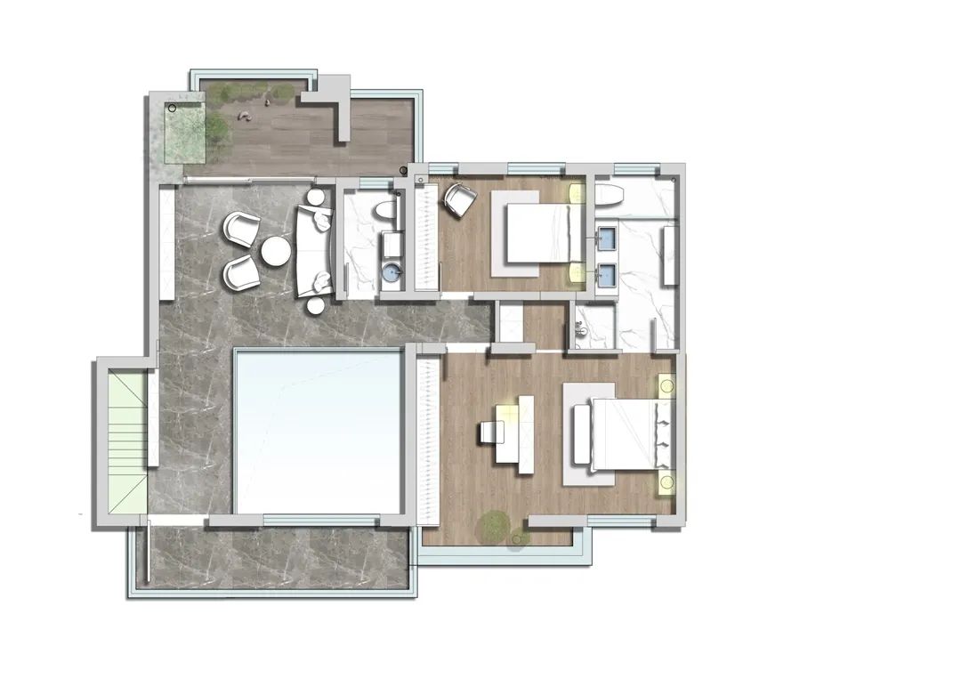 南湖艺境顶复现代简约设计丨青马别墅空间设计-31