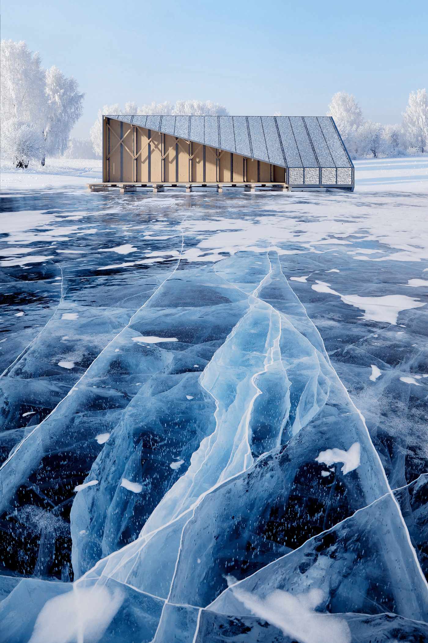 WARMING HUT 可折叠可移动雪地屋丨乌克兰丨Alexander Rekhlitskyi-5